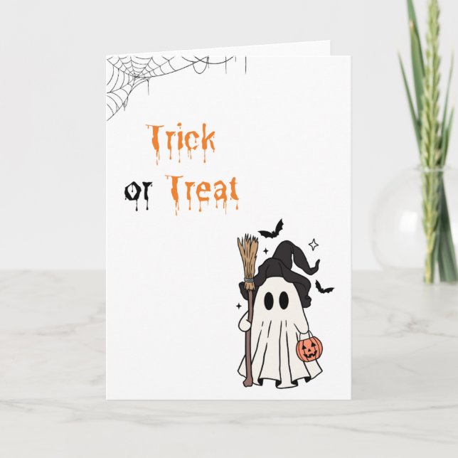 Tarjeta Trick or Treat Halloween Card (Anverso)