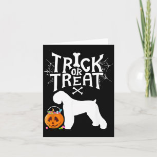 Tarjeta Trick Or Treat Terrier Ruso Negro Halloween Perro