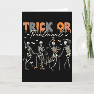Tarjeta Trick Or Treatment Pt Fisioterapeuta Fisioterapeut