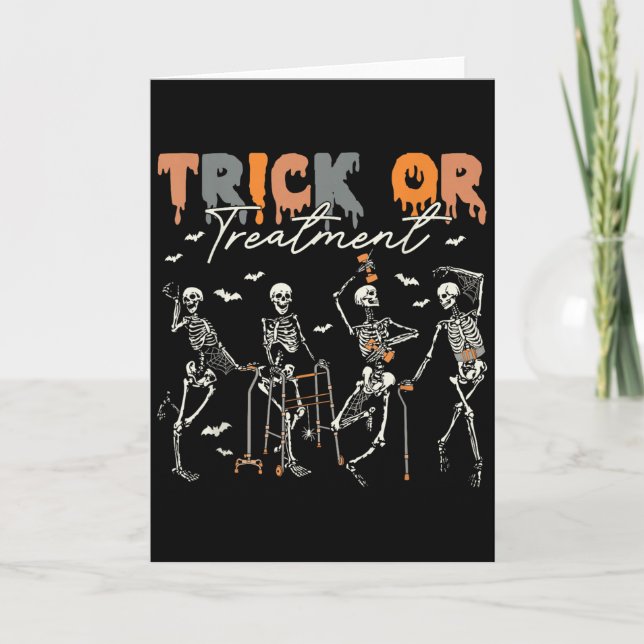 Tarjeta Trick Or Treatment Pt Physical Therapy Therapist H (Anverso)