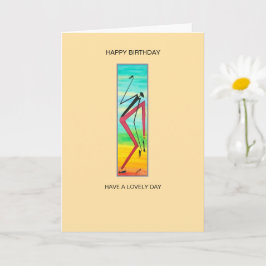 Tarjeta Tricky African Dancer Happy Birday