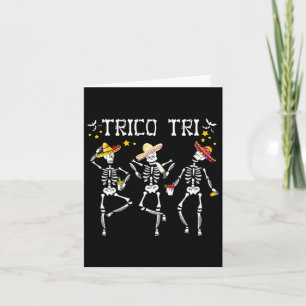 Tarjeta Trico Tri Halloween Divertido traje para ropa de H