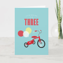 Tarjeta Tricylce Tercer cumpleaños