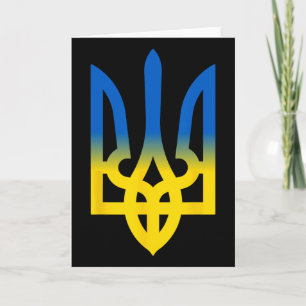 Tarjeta Tridente Ucraniano Volodymyr Zelensky Presidente D