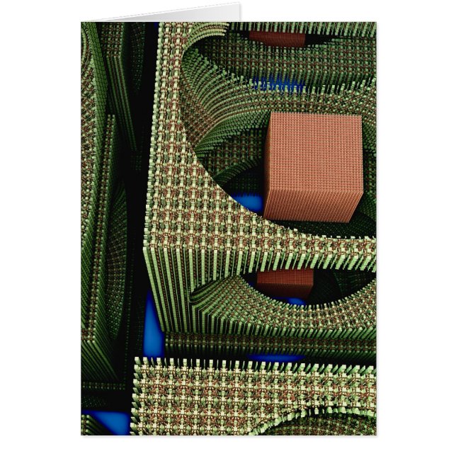 Tarjeta tridimensional abstracta sin texto (Frente)