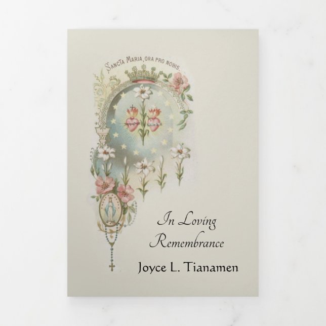 TARJETA TRIFOLD V(RGIN MARY (Foto de portada)