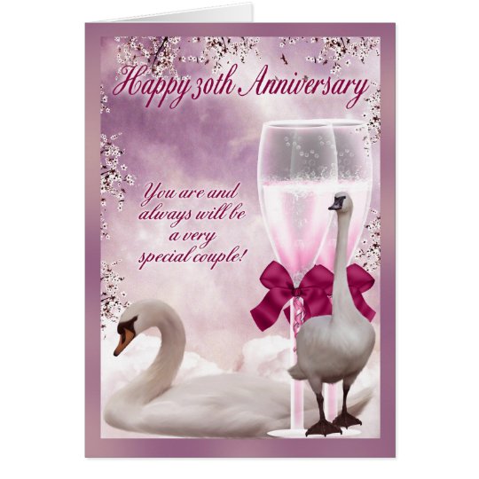 Tarjeta trigésimo aniversario - aniversario de la perla