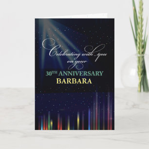 Tarjeta trigésimo Cielo del aniversario del empleado,
