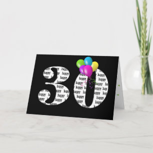 Tarjeta trigésimo ramo del globo del cumpleaños