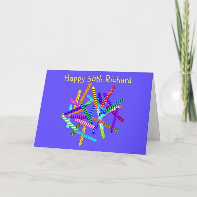 Tarjeta trigésimo Regalos de cumpleaños (Anverso)