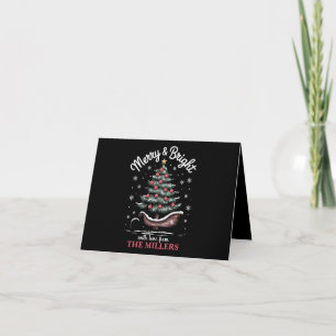 Tarjeta Trineo de Navidad Personalizado Alegre y Brillante