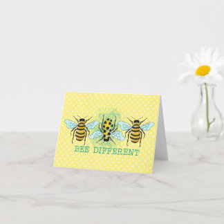 Tarjeta Trío de abejas bumble diferente