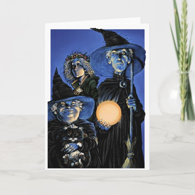 Tarjeta trío de brujas (Anverso)