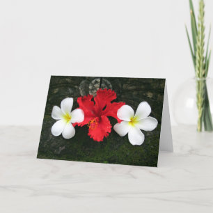 Tarjeta trío de frangipani