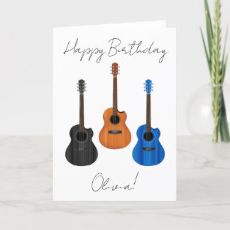 Tarjeta Trio de guitarra acústica