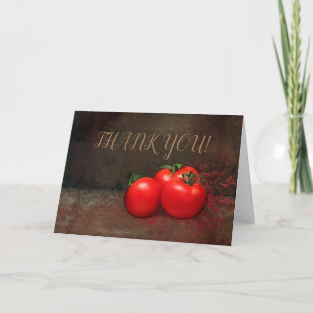 Tarjeta Trio de tomates gracias (Anverso)