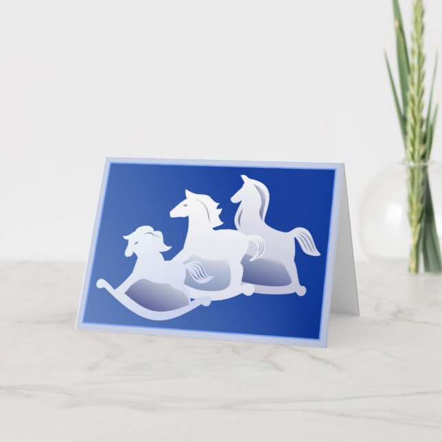 Tarjeta Trío del caballo mecedora (Anverso)