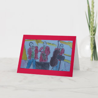 Tarjeta trío del jazz