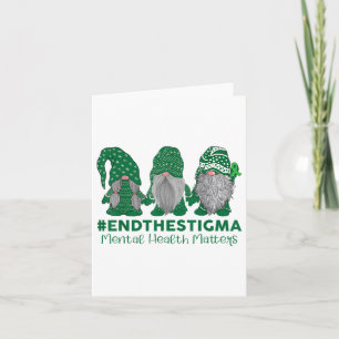 Tarjeta Trio Gnome Acabar Con El Estigma De La Salud Menta