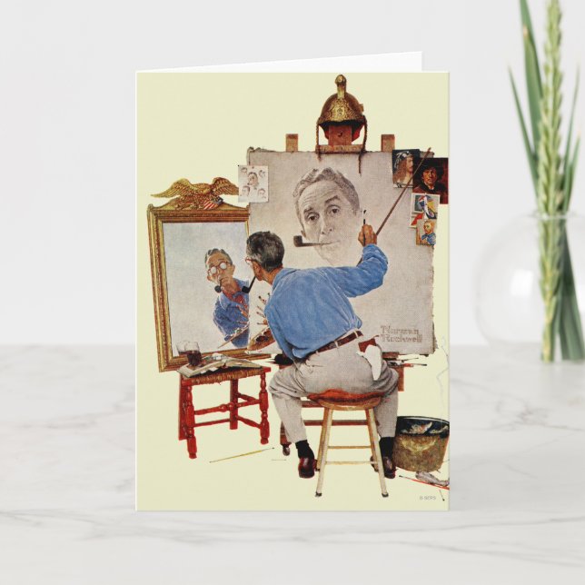 Tarjeta Triple autorretrato (Anverso)