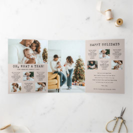 Tarjeta triple de vacaciones