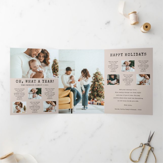 Tarjeta triple de vacaciones (Interior)