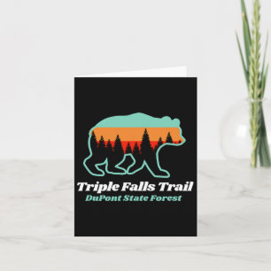 Tarjeta Triple Falls Trail Dupont State Forest Bear Souven
