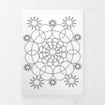 Tarjeta triple - Folleto de Mandala a color
