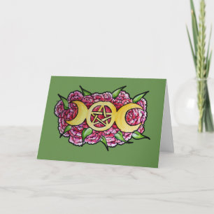 Tarjeta Triple luna arte pagano