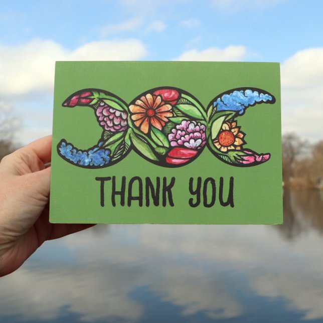 Tarjeta Triple símbolo de la luna Bloom Jardín (Subido por el creador)