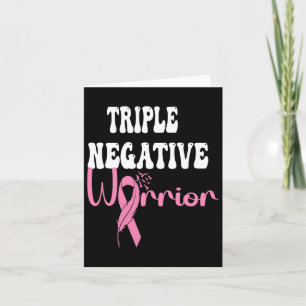 Tarjeta Triple sobreviviente de cáncer de guerrero negativ