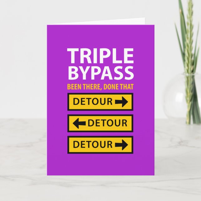 Tarjeta Triple superviviente de Bypass Funny se lleva bien (Anverso)