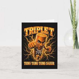 Tarjeta Triple T Tung Tung Tung Sahur Meme para niñas