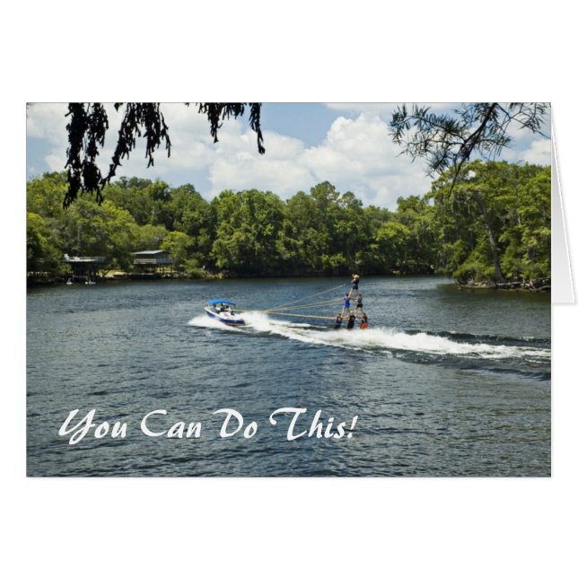 Tarjeta Tripledecker Waterskiers (Anverso (Horizontal))