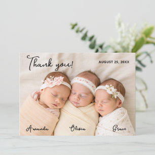 Tarjeta Triplet Baby Girls (Triplet Baby Girls) co