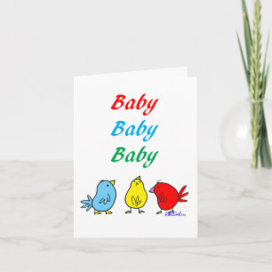 Tarjeta Triplets Birth Notecard