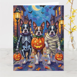 Tarjeta Trípoli o tratamiento de perros de Boston Terrier 