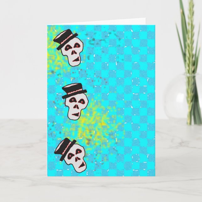 TARJETA TRIPPLE SKULL BLANK GREETING (Anverso)