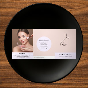 Tarjeta Tríptica Afiche de la mujer de la belleza de la cara