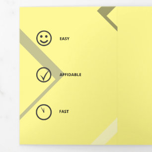 Tarjeta Tríptica Ángulos Retro Geométricos Monocromáticos Lógicos