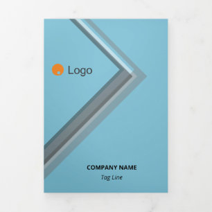 Tarjeta Tríptica Ángulos Retro Geométricos Monocromáticos Lógicos