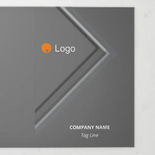 Tarjeta Tríptica Ángulos Retro Geométricos Monocromáticos Lógicos