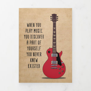 Tarjeta Tríptica Arte musical cuando tocas música
