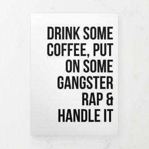 Tarjeta Tríptica Arte musical rap y manéjalo