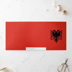 Tarjeta Tríptica Bandera albanesa
