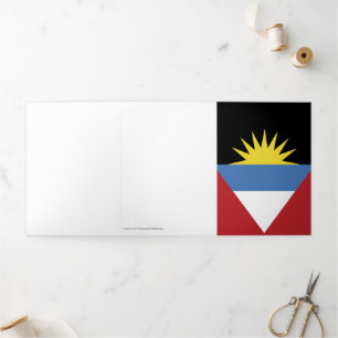 Tarjeta Tríptica Bandera de Antigua y Barbuda