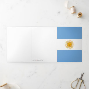 Tarjeta Tríptica Bandera de Argentina