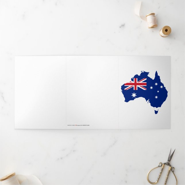Tarjeta Tríptica Bandera de Australia (Exterior)