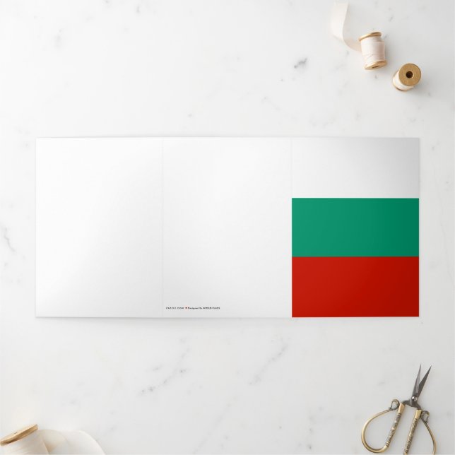 Tarjeta Tríptica Bandera de Bulgaria (Exterior)