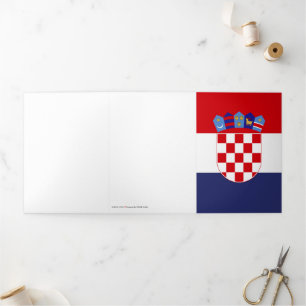 Tarjeta Tríptica Bandera de Croacia